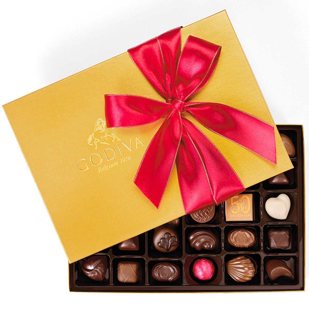 Godiva Assorted Chocolates Gold Holiday Gift Box, 36 Pieces - Candy ...