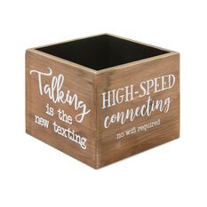 Together Time Cell Phone Wooden Box, 6.75x6.75 - Trays & Boxes ...