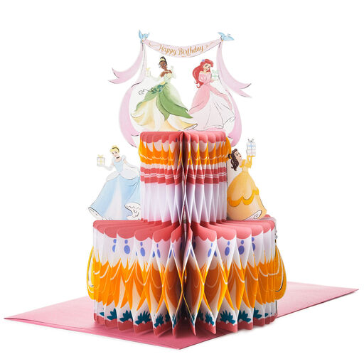 Disney Princess Cake Honeycomb 3D Pop-Up Birthday Card, 