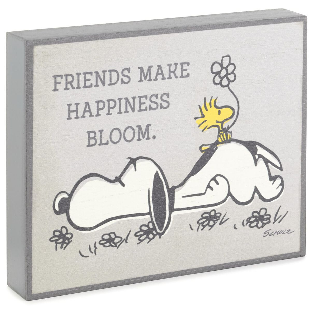 Peanuts® Snoopy Happiness Blooms Wood Quote Sign, 6.25x5 - Plaques