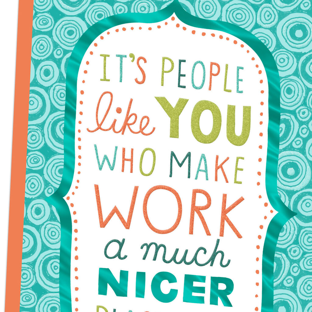 You Make Work a Nicer Place Admin Professionals Day Card Greeting
