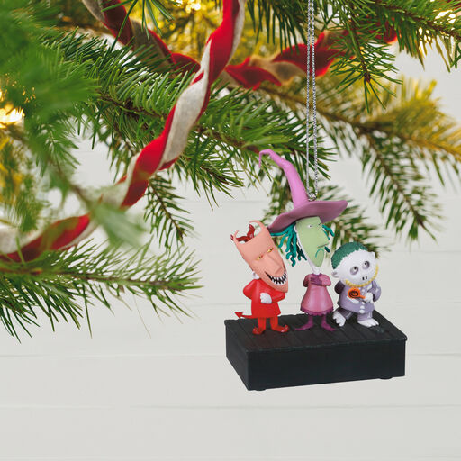 Disney Tim Burton's The Nightmare Before Christmas Collection Lock, Shock, and Barrel Ornament With Light and Sound, 