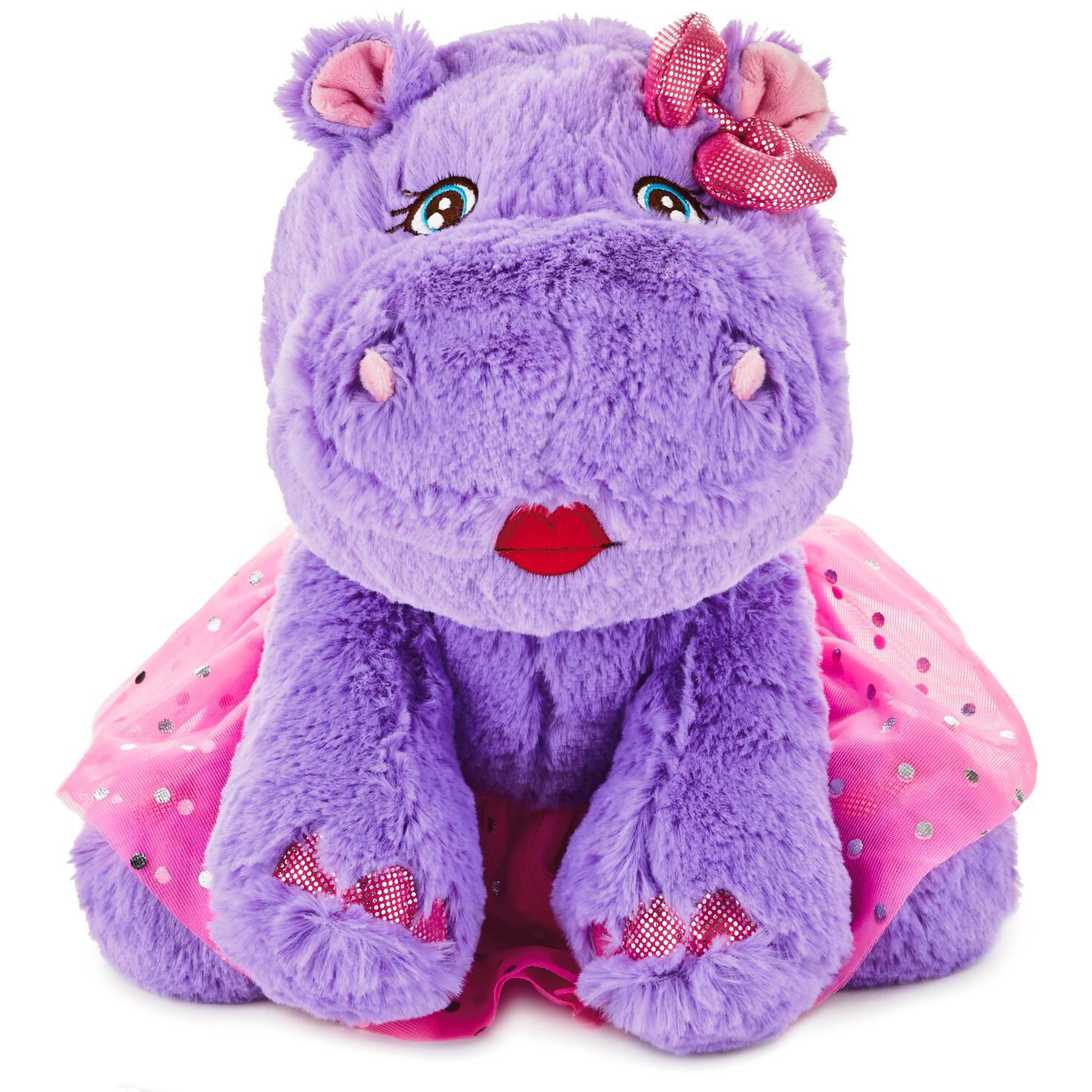 purple stuffed hippo