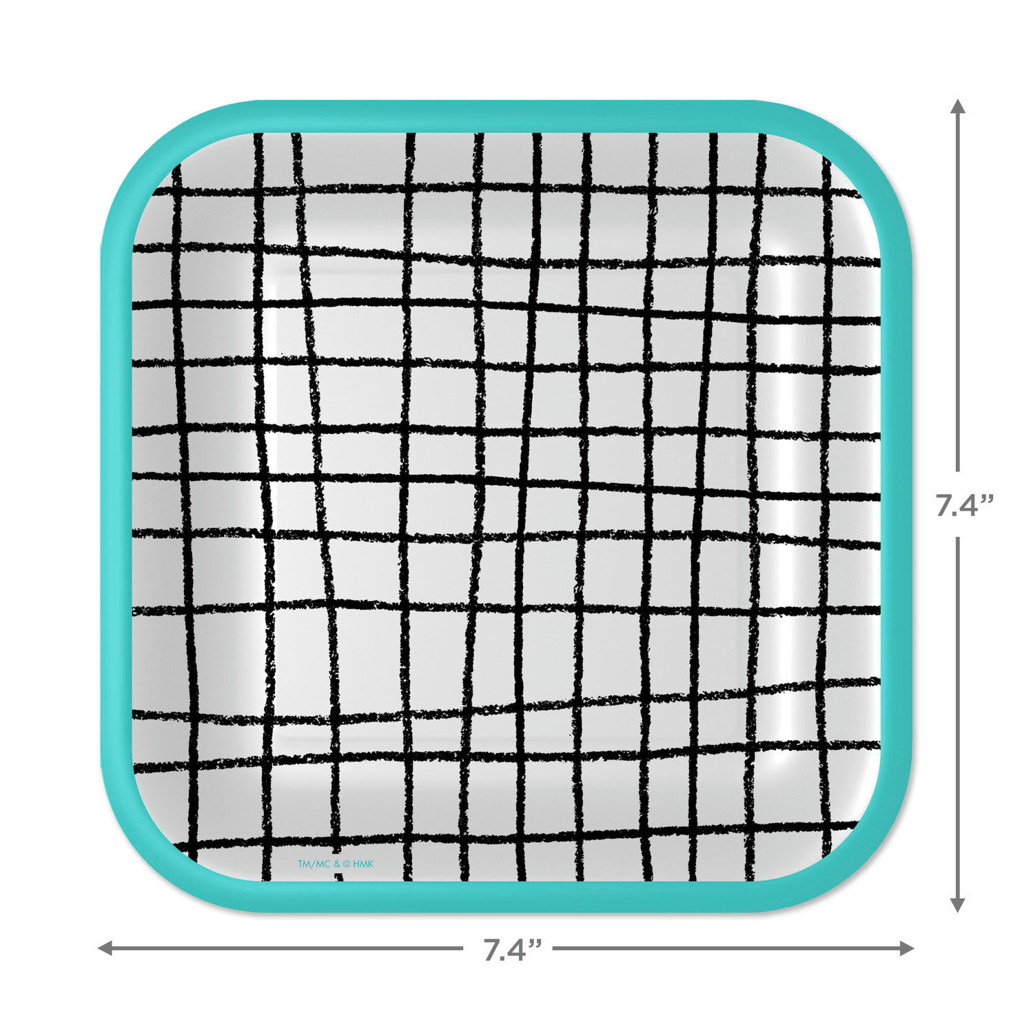 Black and White Grid Square Dessert Plates, Set of 8 for only USD 3.99 | Hallmark