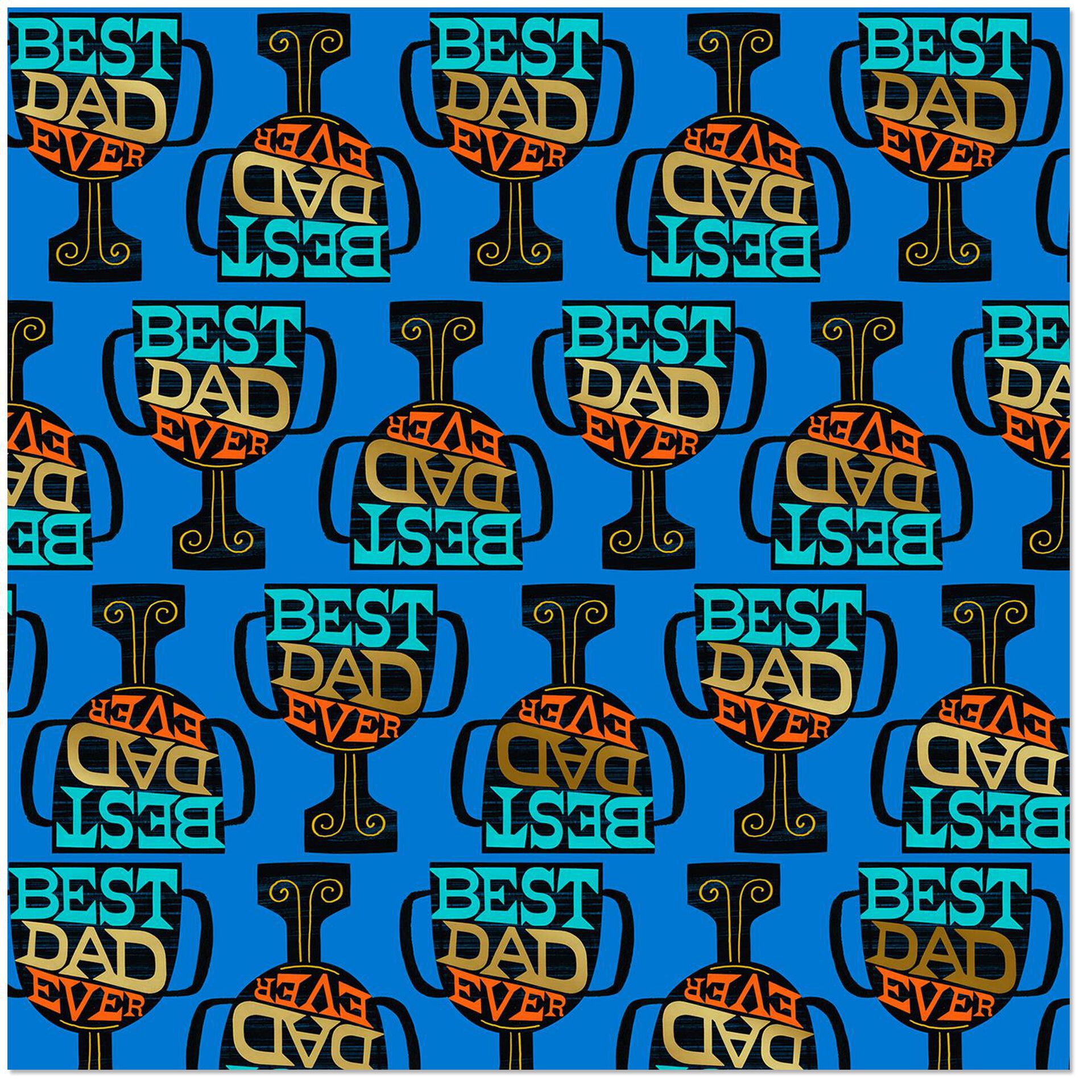 Download Best Dad Ever Trophy Wrapping Paper Roll 22 5 Sq Ft Wrapping Paper Hallmark