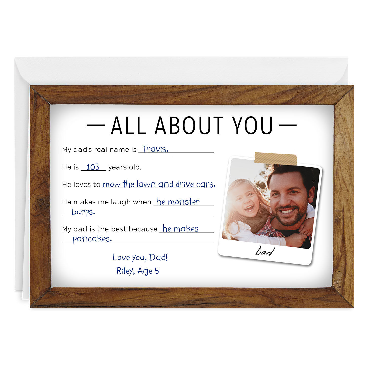 Personalized All About Dad Fun List Love Photo Card for only USD 4.99 | Hallmark