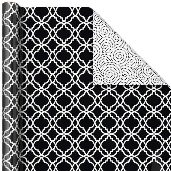 Black and White Prints 3-Pack Reversible Wrapping Paper, 75 sq. ft. total -  Wrapping Paper