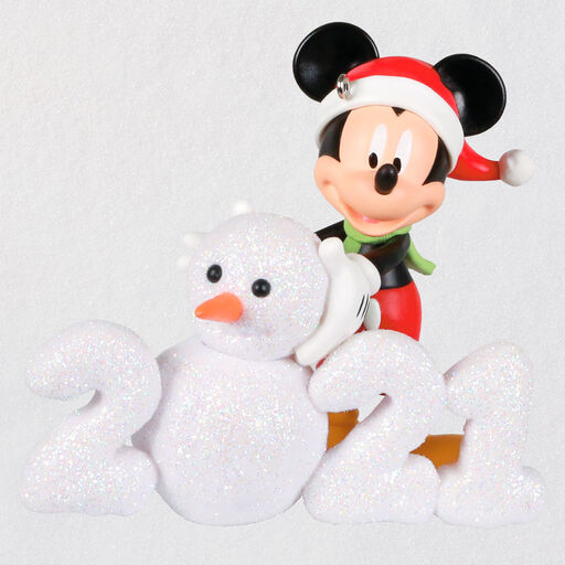 Disney Mickey Mouse A Year of Disney Magic Snowman 2021 Ornament, 