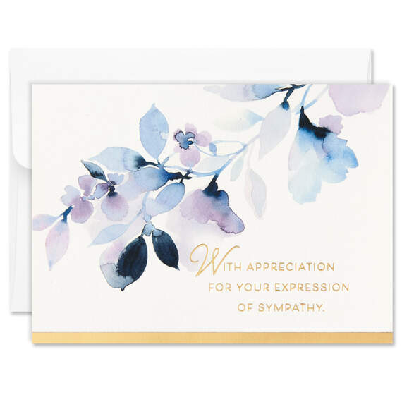Watercolor Floral Assorted Sympathy Thank-You Notes, Box of 50 - Note ...