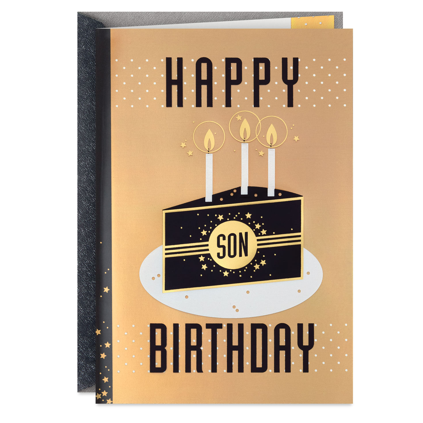 Happy Birthday Son On Your Birthday I Love You Cake 5”x7” Hallmark Greeting  Card
