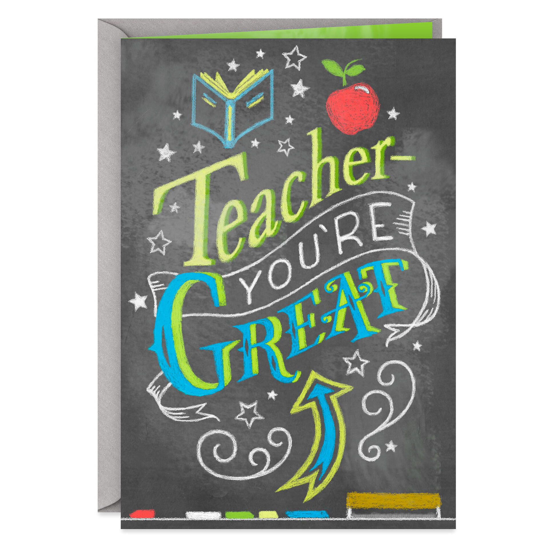 Lettering On Blackboard ThankYou Card For Tea