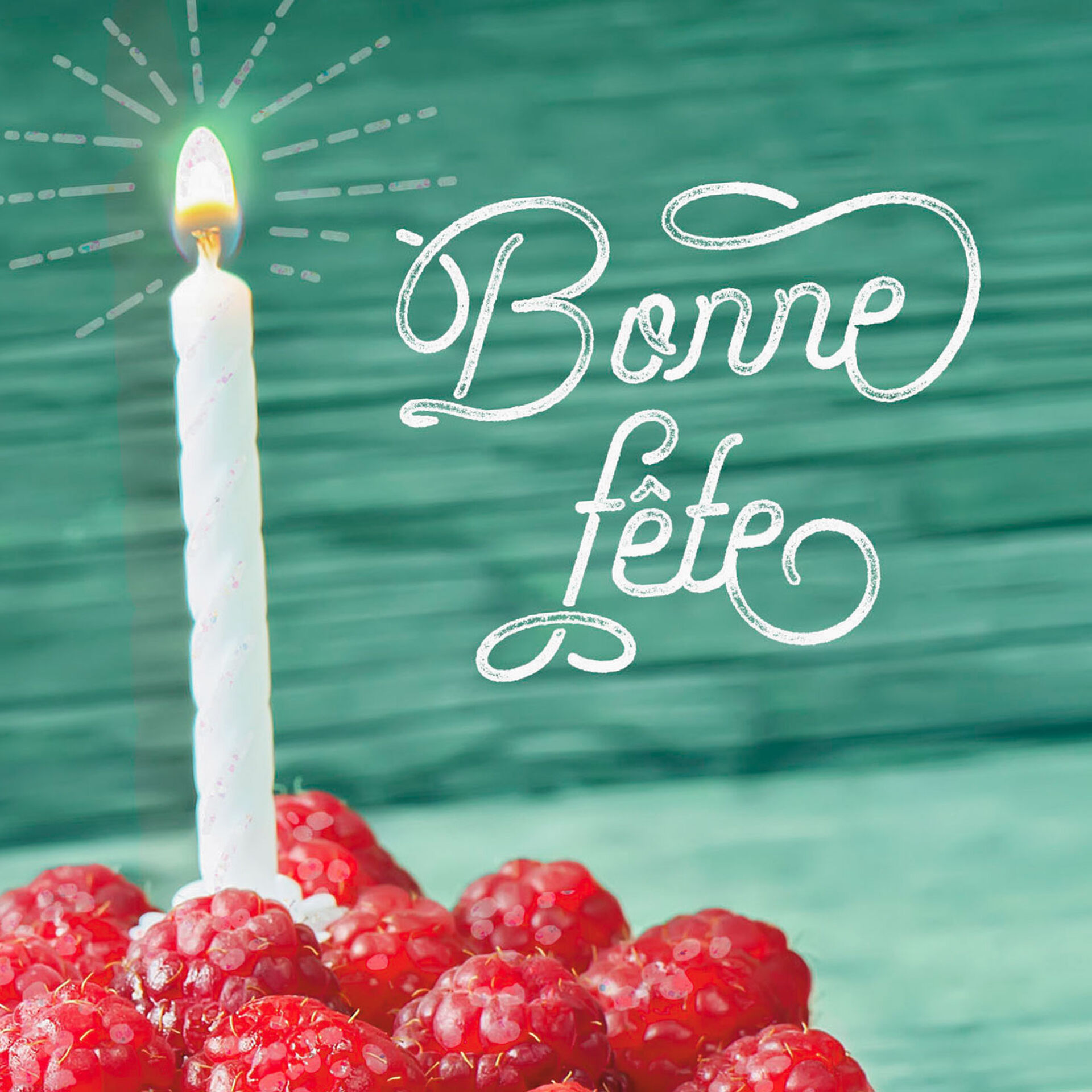 Celebrating You FrenchLanguage Birthday Card Greeting