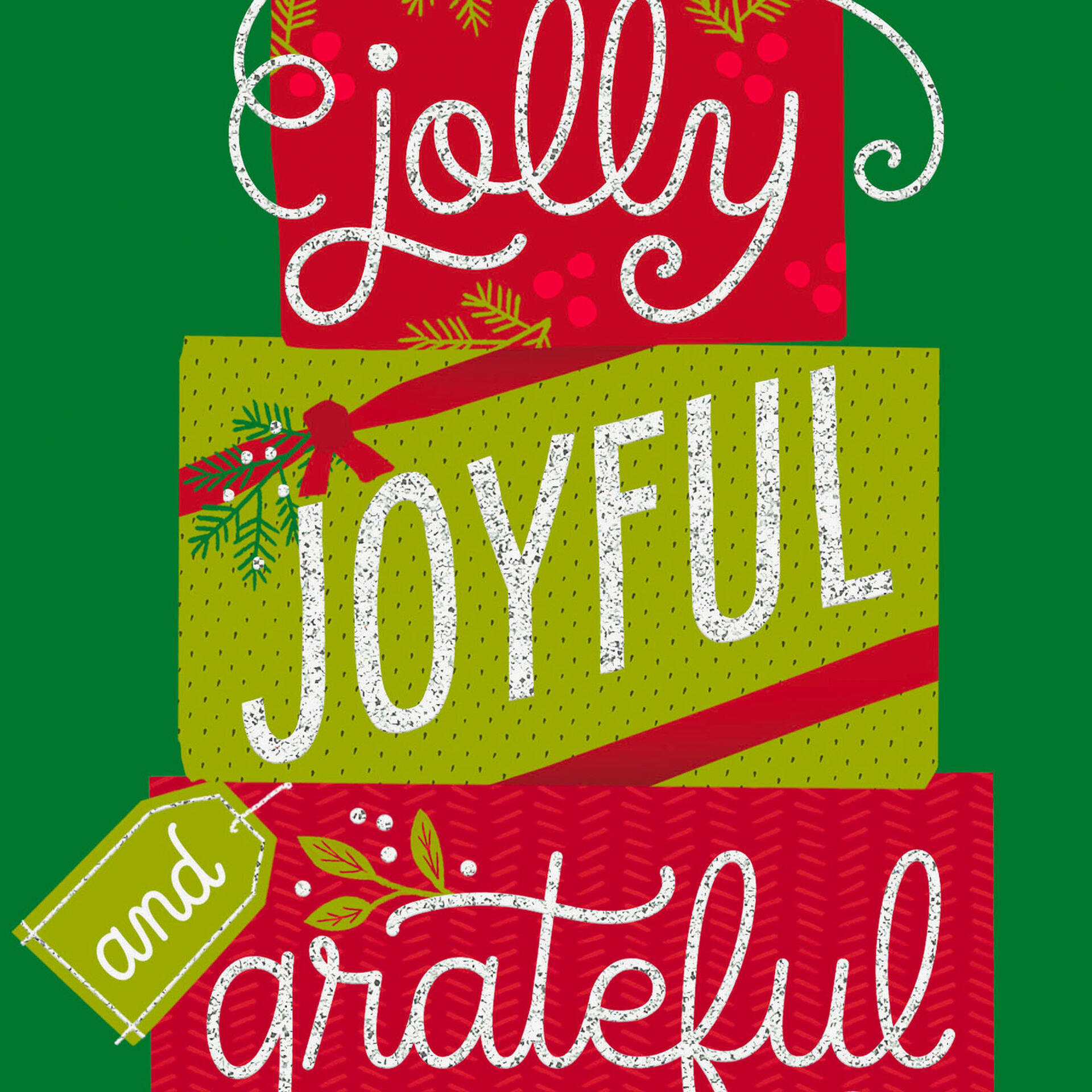 Jolly and Joyful Because of You Christmas Thank-You Card - Greeting ...