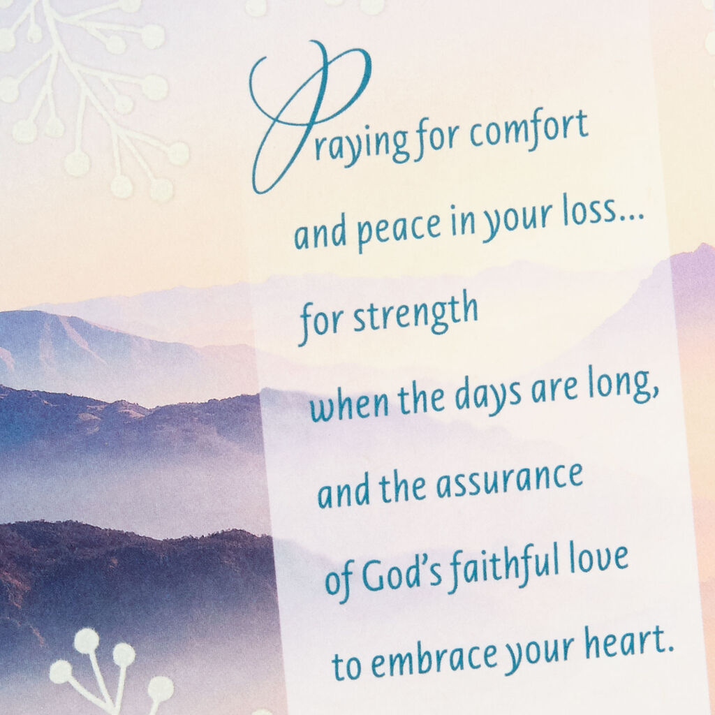 Praying For Comfort And Peace Religious Sympathy Card Greeting