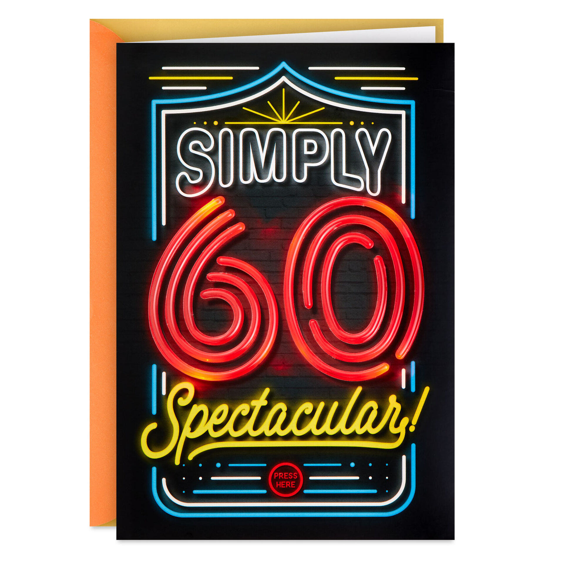 Simply Spectacular Musical Light-Up 60th Birthday Card - Greeting Cards