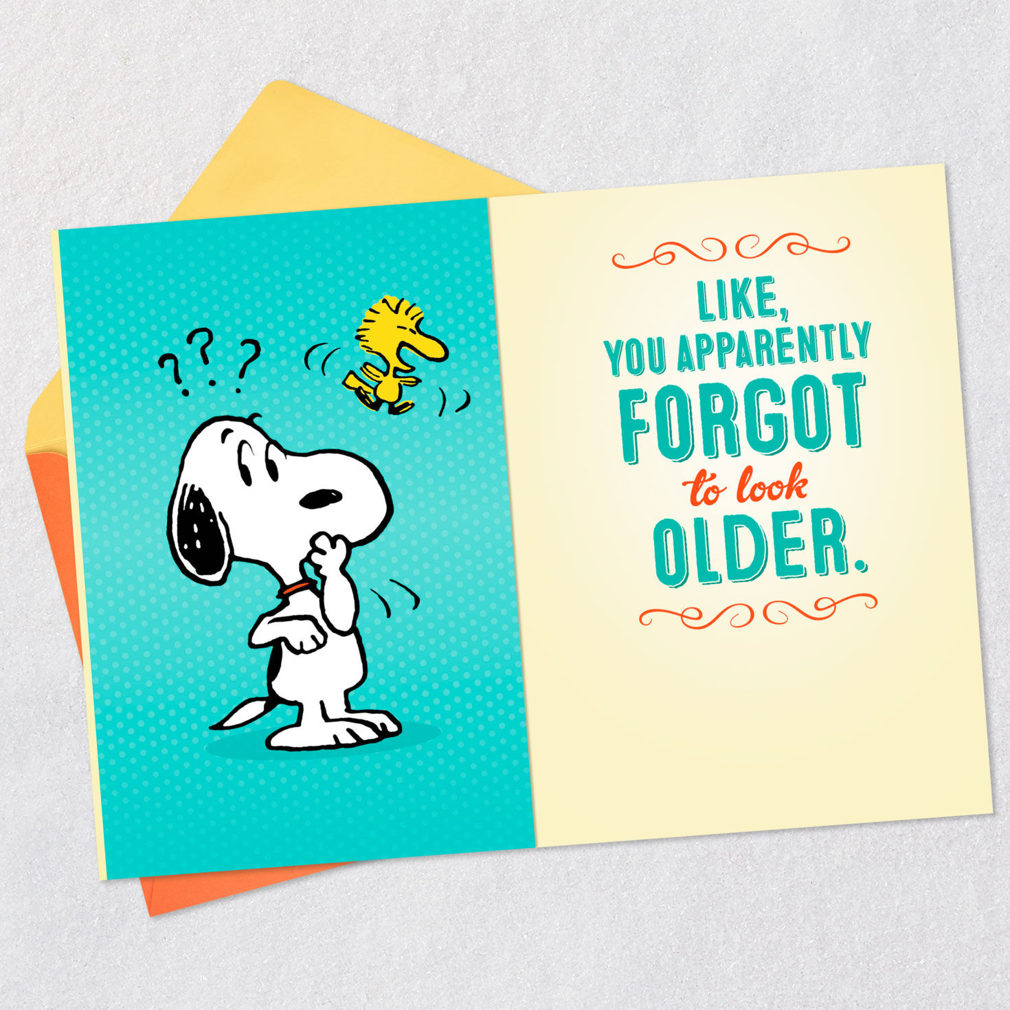 Peanuts® Snoopy and Woodstock Forgetful Funny Birthday Card - Greeting ...