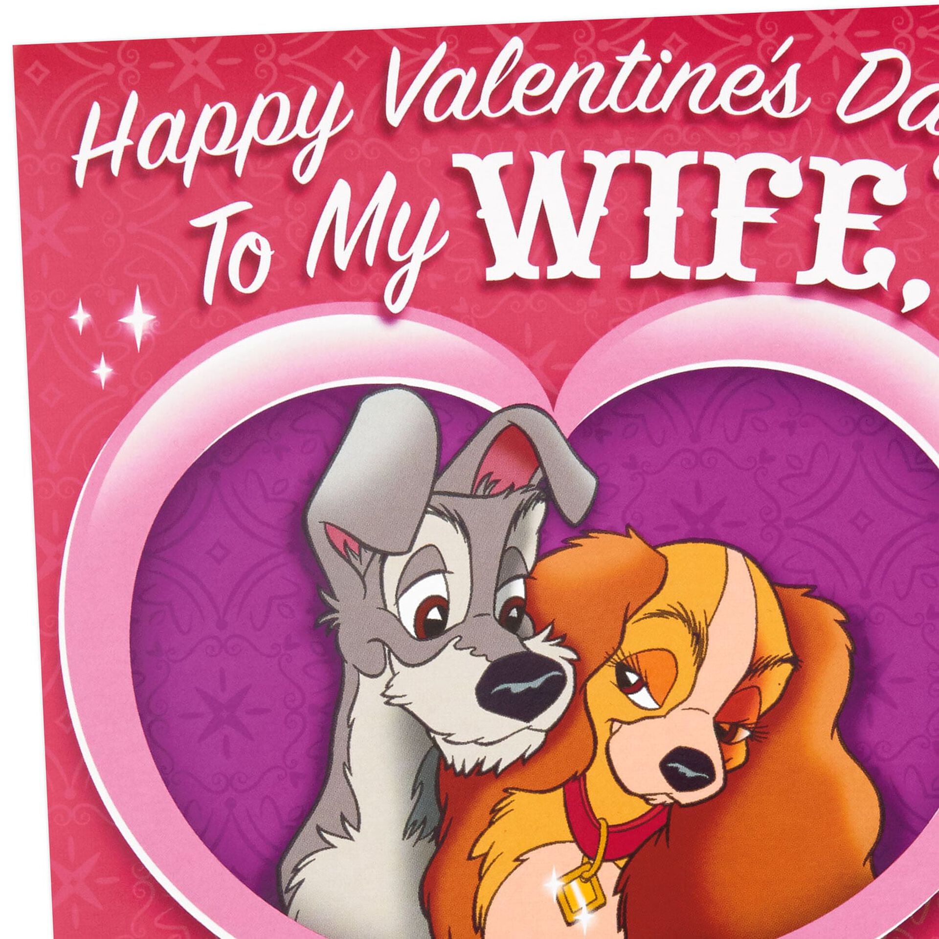 Disney Lady and the Tramp Pop-Up Valentine's Day Card for Wife