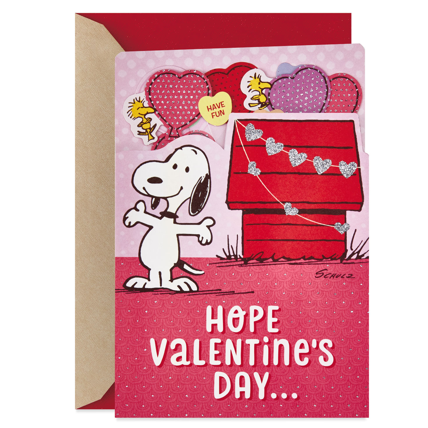 Peanuts® Snoopy and Woodstock Pop-Up Valentine's Day Card
