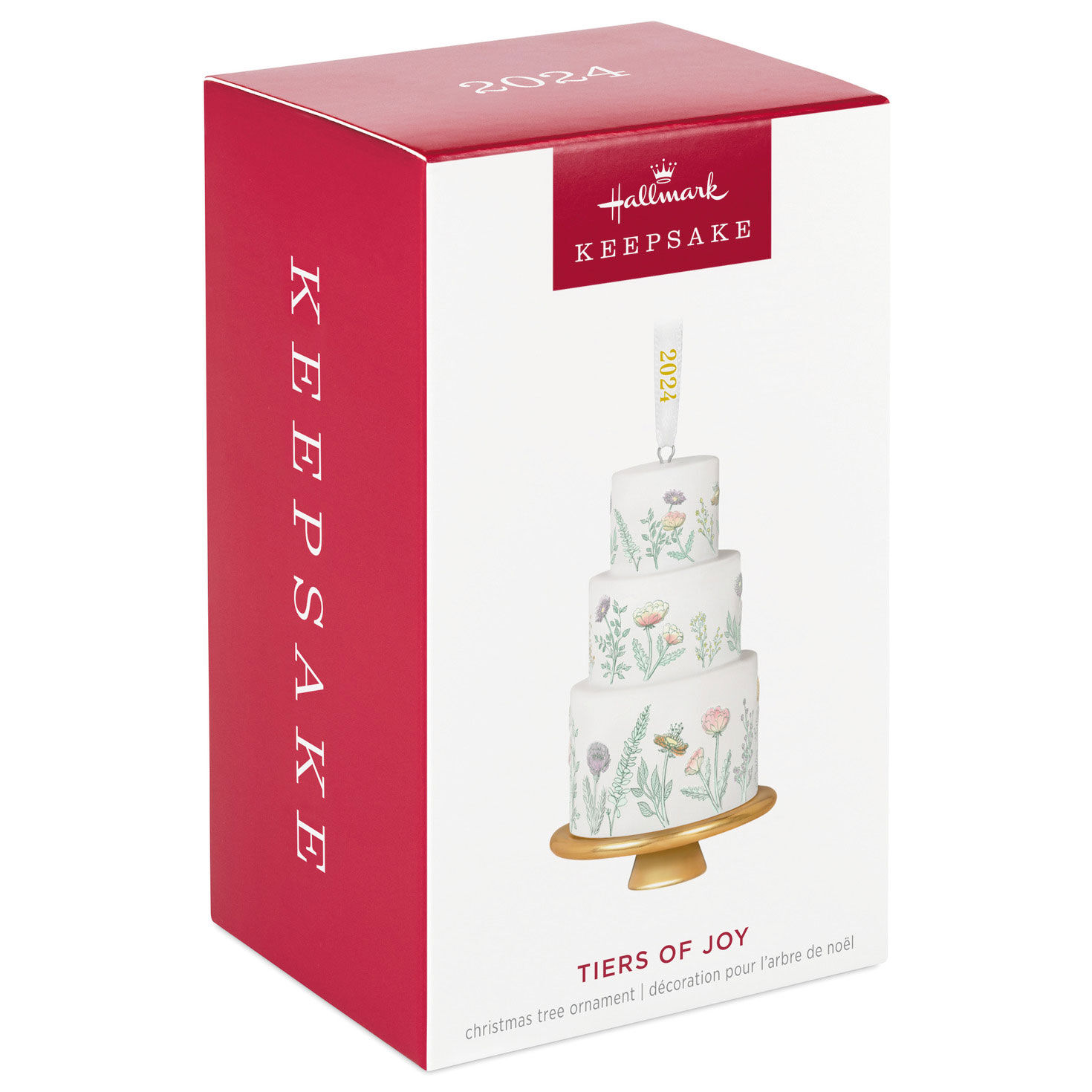 Tiers Of Joy 2024 Porcelain Ornament Keepsake Ornaments Hallmark   Tiered Cake With Flowers Keepsake Ornament 1999QHX3054 04 