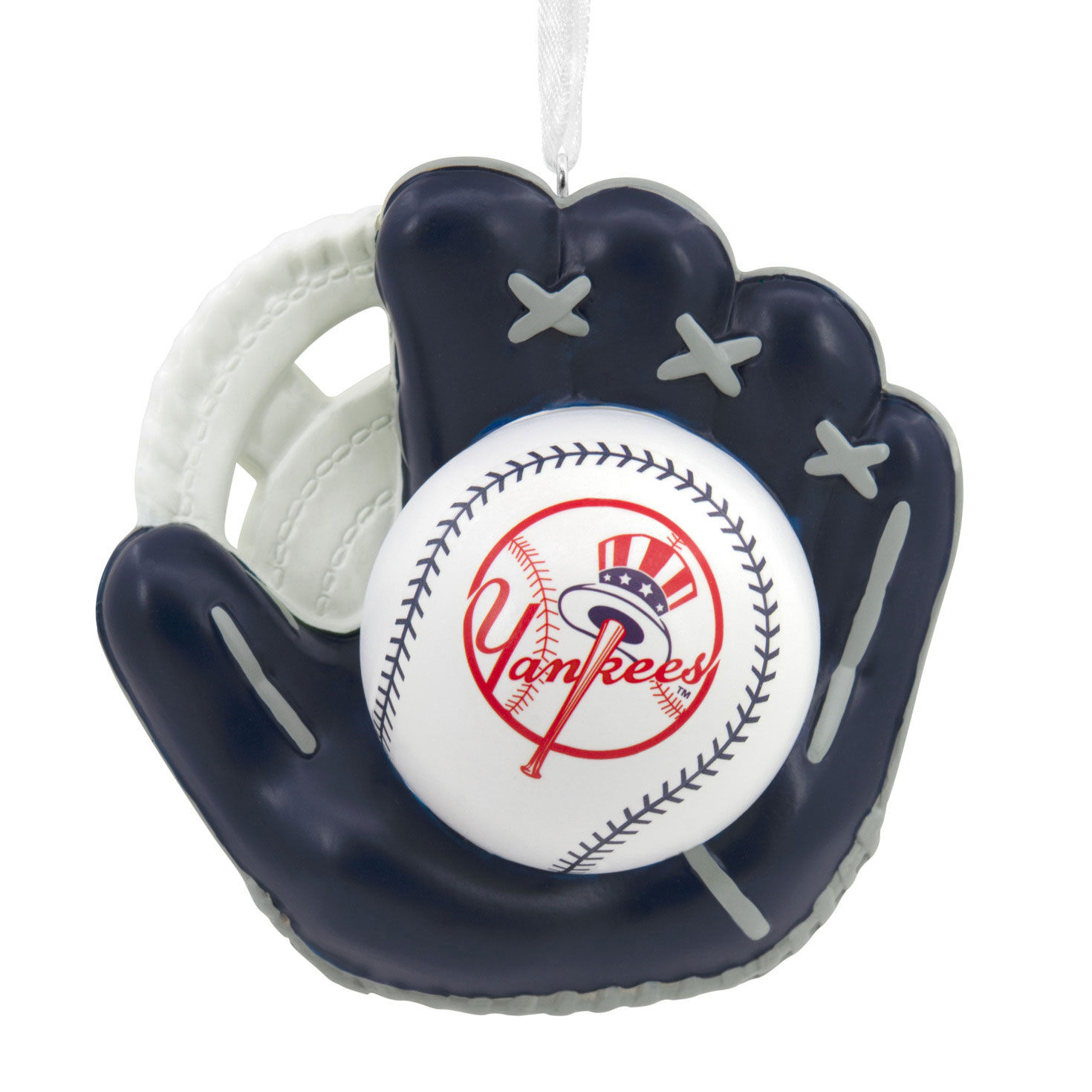 NY YANKEES MLB Plush Christmas Ornaments Team Beans Baseball Set 2