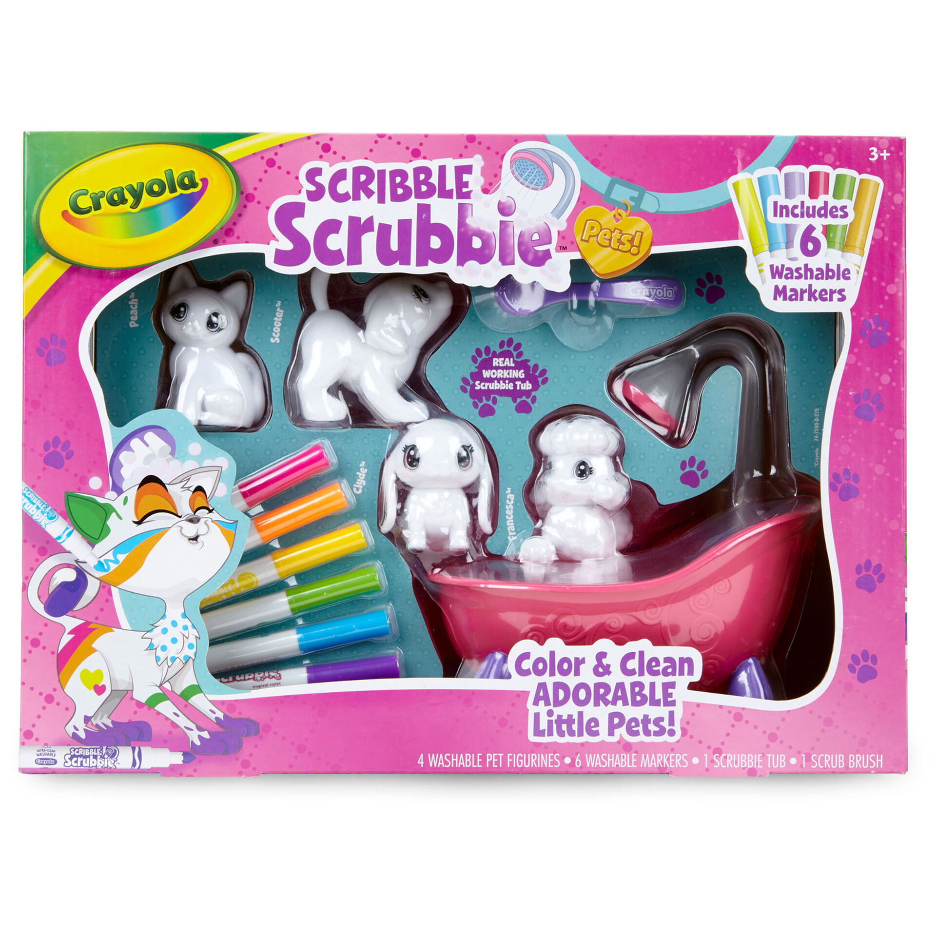 Crayola Scribble Scrubbie Pets Coloring Set Arts & Crafts Hallmark