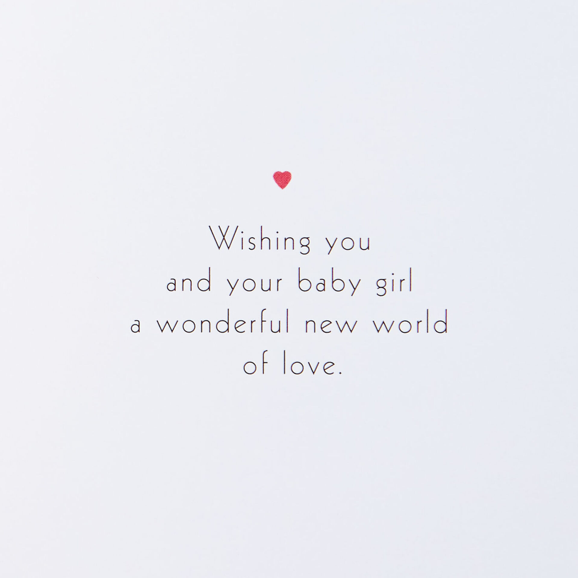 Wonderful World Of Love New Baby Girl Card Greeting Cards Hallmark