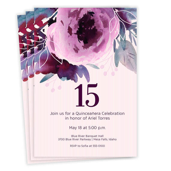 Beautiful Blooms Milestone Party Invitation