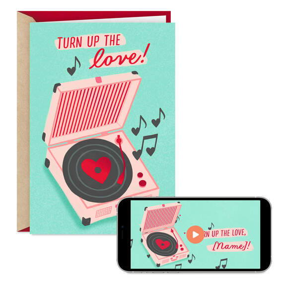 Turn Up the Love Video Greeting Valentine's Day Card - Greeting