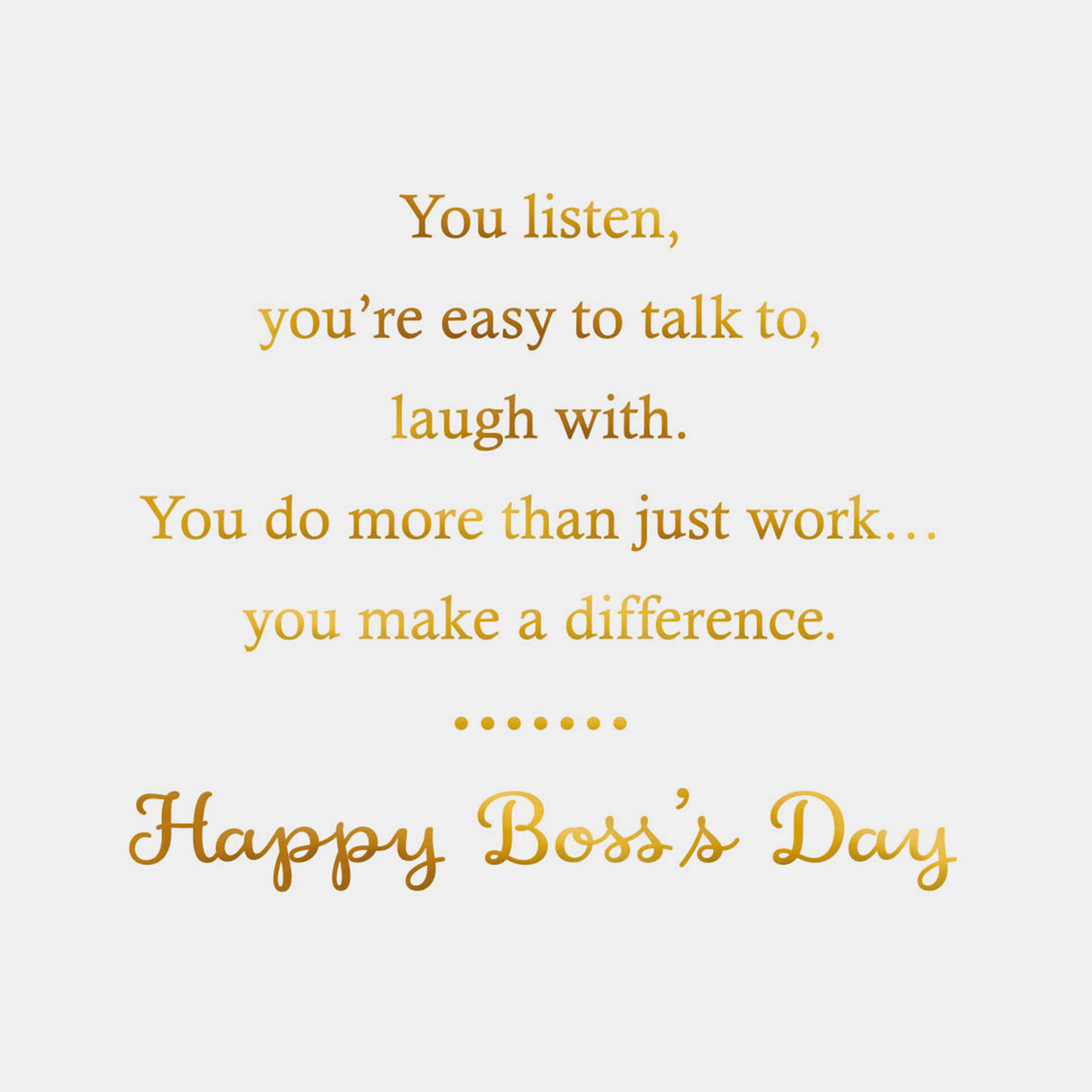 Gold Script You're the Best Boss's Day Card - Greeting Cards - Hallmark