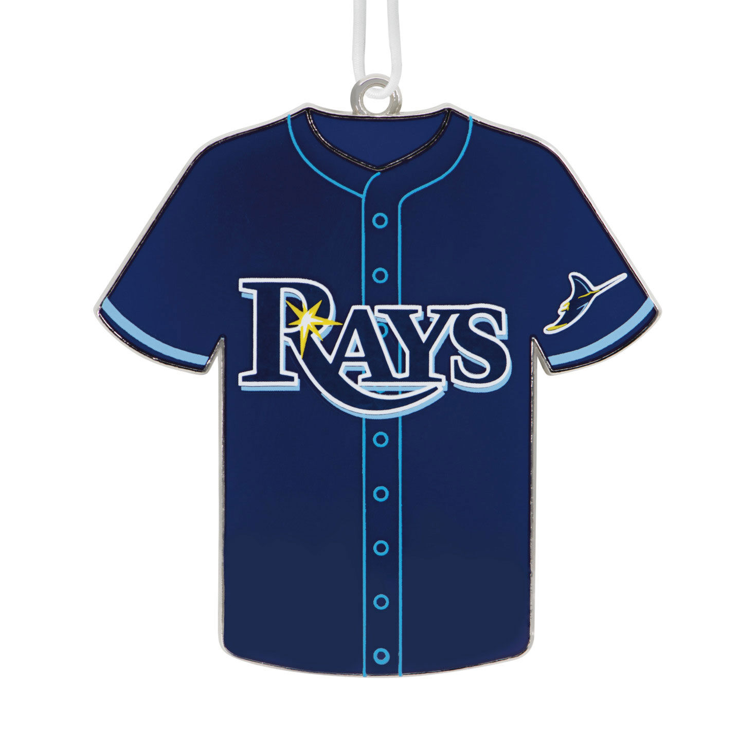 MLB Tampa Bay Rays™ Baseball Jersey Metal Hallmark Ornament