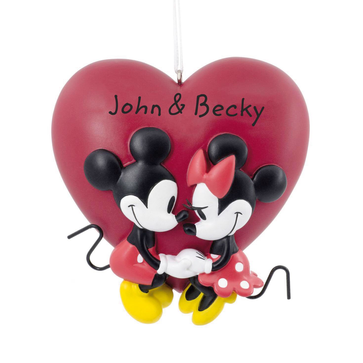 Disney Mickey And Minnie Love Personalized Hallmark Ornament