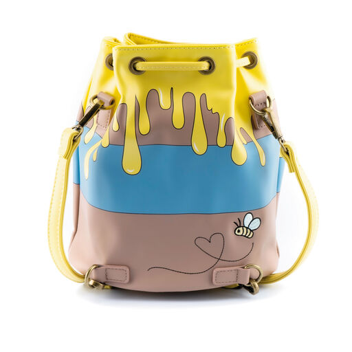 Loungefly Disney Winnie the Pooh Honeypot Convertible Backpack Purse, 