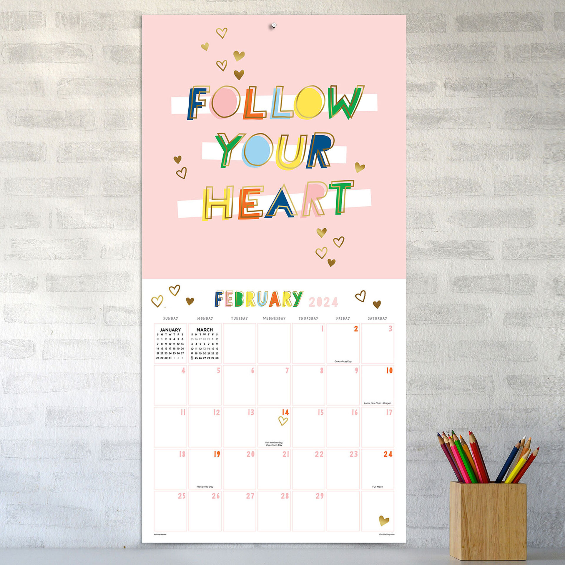 Inspirational 12Month 2024 Wall Calendar Calendars & Planners Hallmark