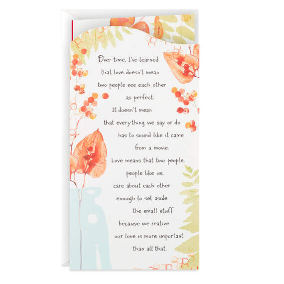 Love Is Real, Not Perfect Valentine's Day Card for Husband - Greeting ...