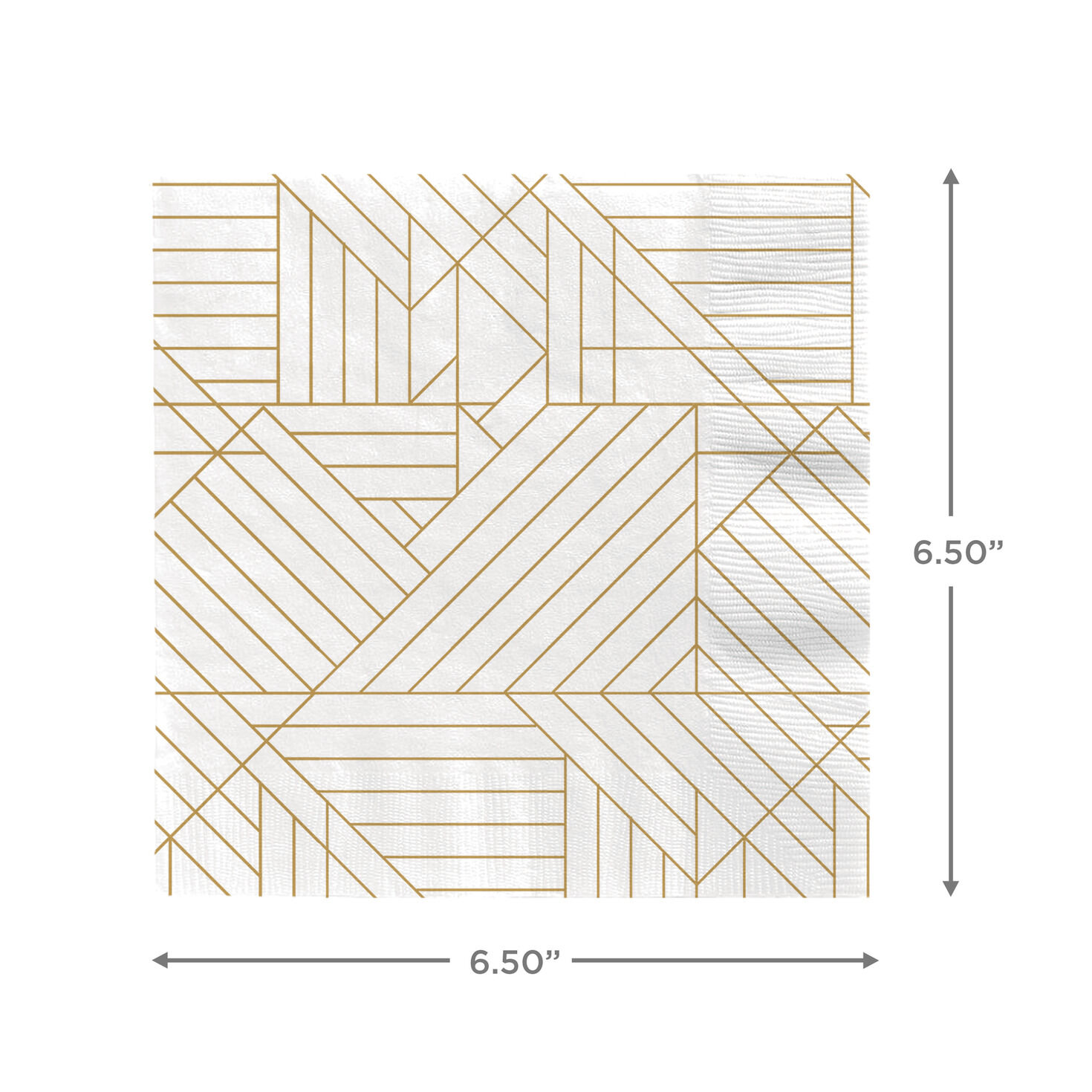Gold Geometric on Ivory Dinner Napkins, Set of 16 for only USD 4.99 | Hallmark
