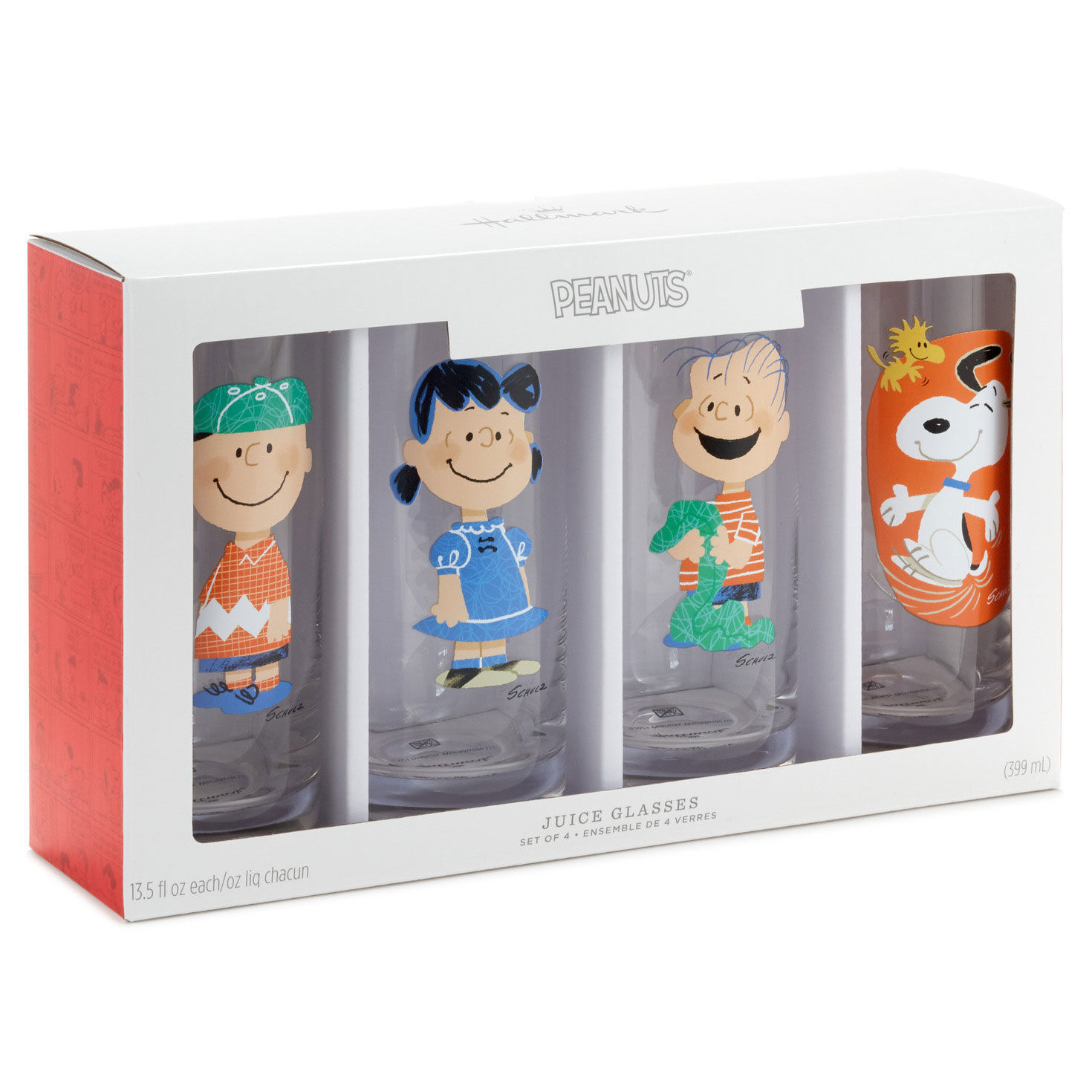 Peanuts® Snoopy and Friends Tall Drinking Glasses, Set of 4