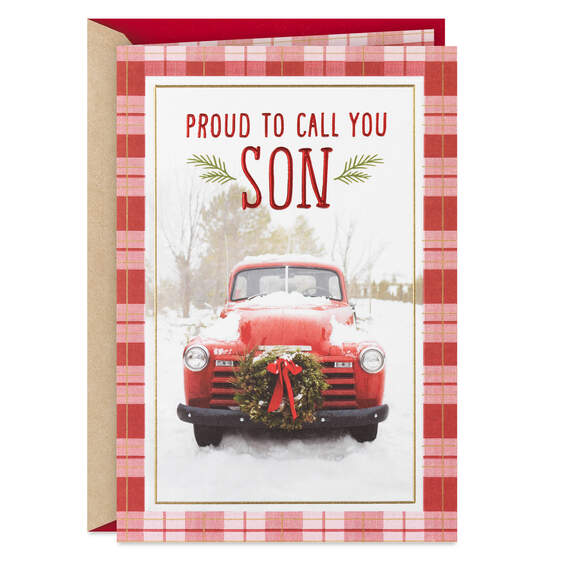 Proud to Call You Son Christmas Card, , large image number 1
