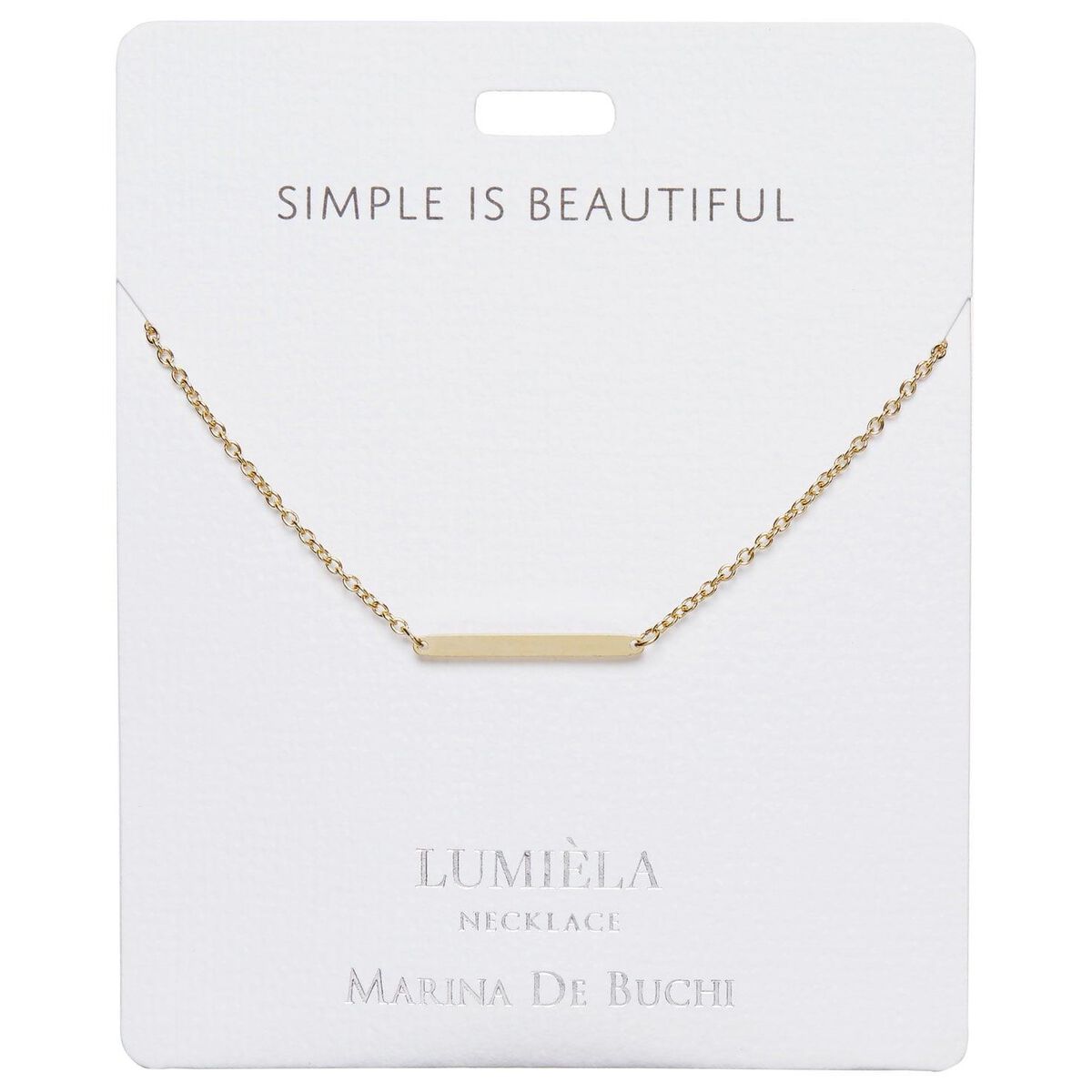 Simple Is Beautiful Bar Charm Necklace, 20