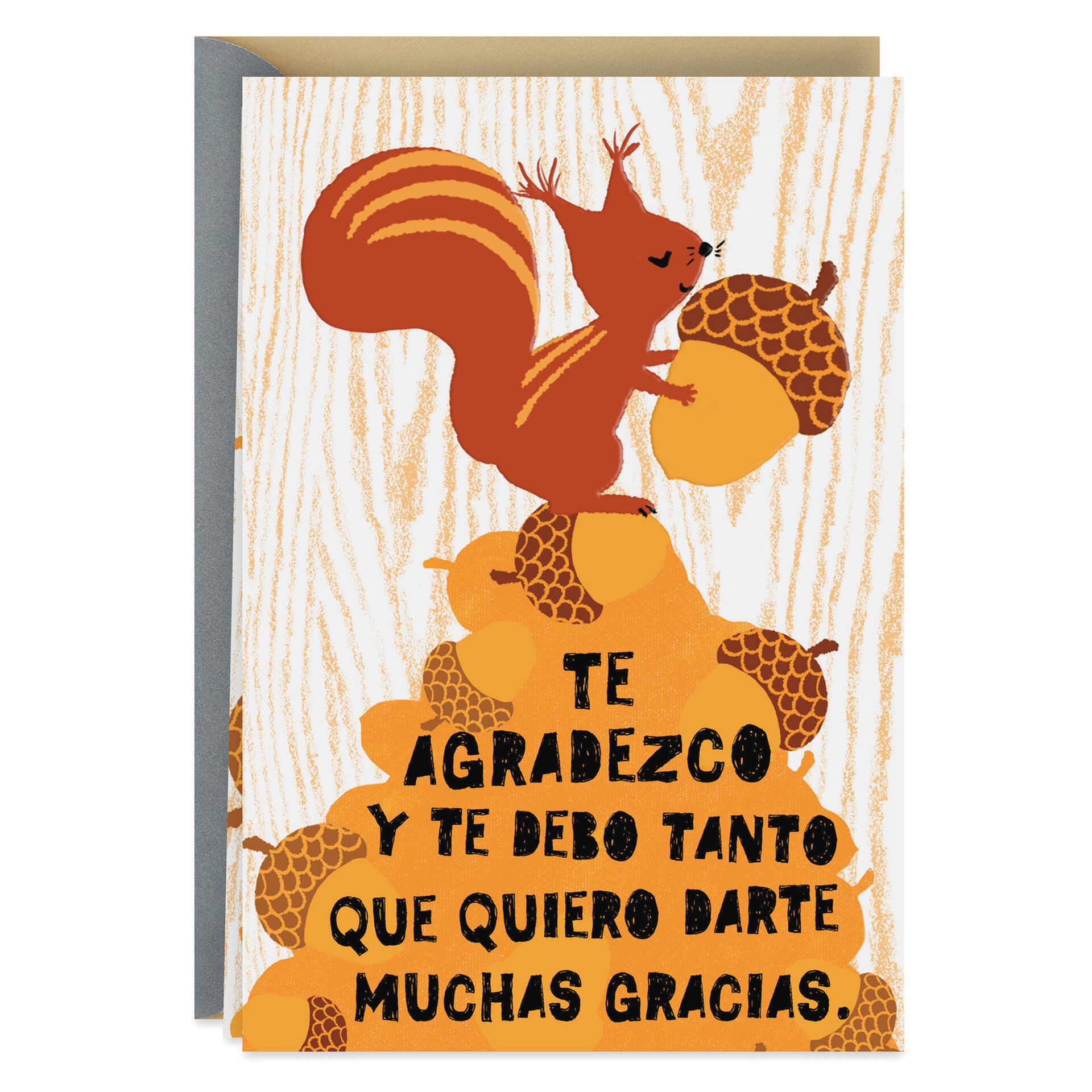 Squirrel With Nuts Spanish Language Thank You Card Greeting Cards Hallmark