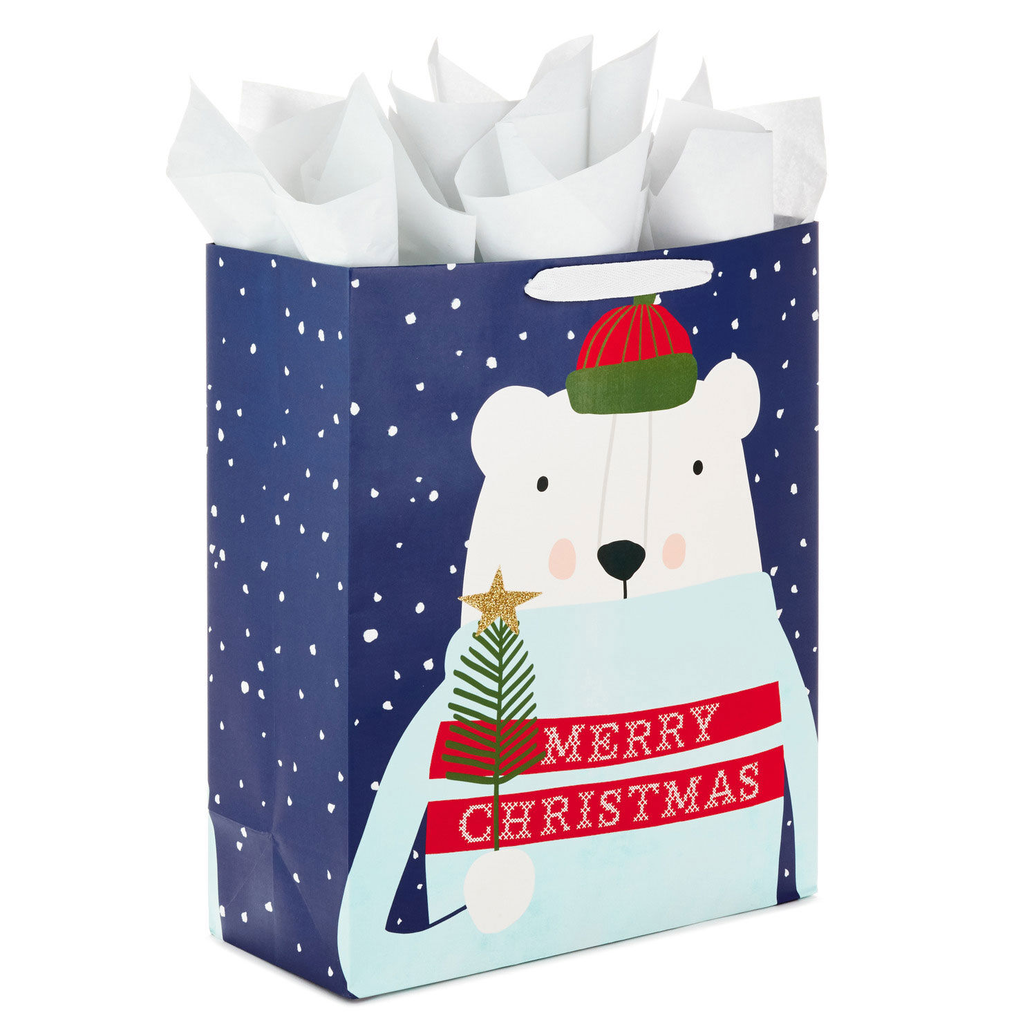 Pochette cadeau Noël Sigel 'Polar Bear', 5 pièces, L 260 x H 330 mm,  papier, pétrole acheter à prix avantageux
