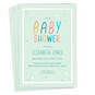 Colorful Confetti on Mint Baby Shower Invitation, , large image number 1