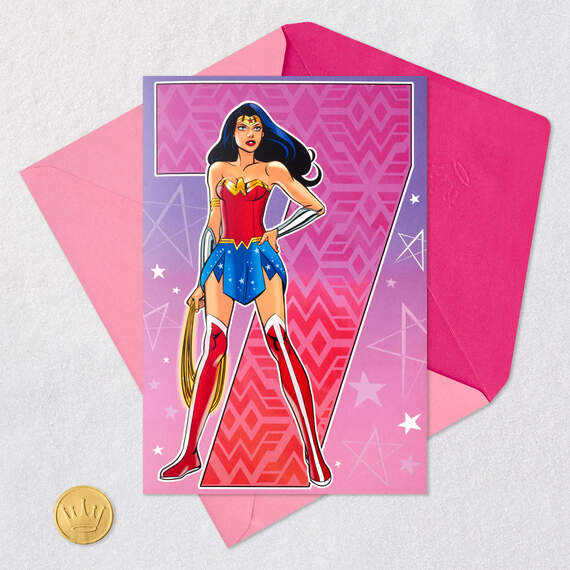 DC™ Wonder Woman™ You're Extraordinary Musical 7th Birthday Card, , large image number 5