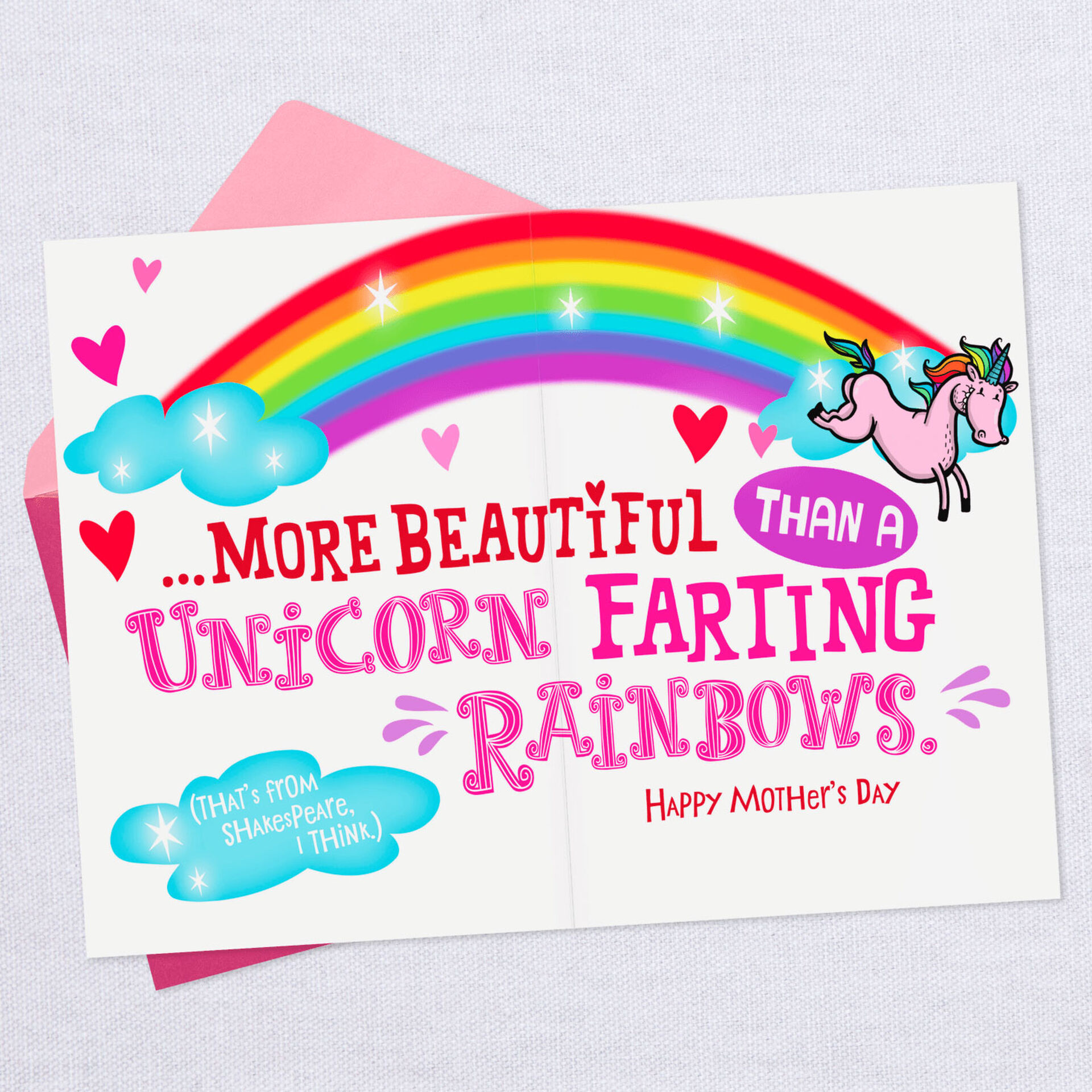 Unicorn Farts Funny Mother S Day Sound Card Greeting Cards Hallmark