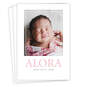 Square Frame Pink Birth Announcement, , large image number 1