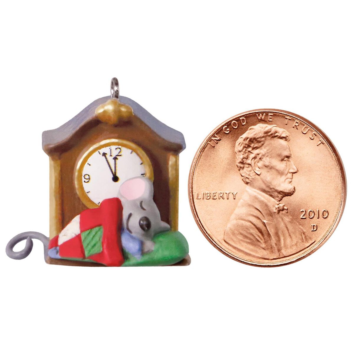 Mini A Creature Was Stirring Mouse by Clock Ornament 1 