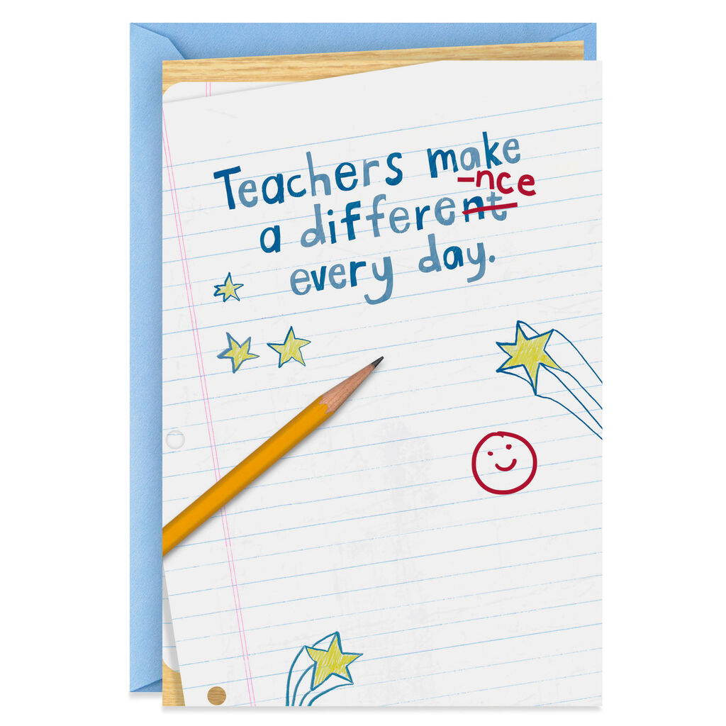 Teachers Make A Difference Every Day Thank You Card Greeting Cards Hallmark