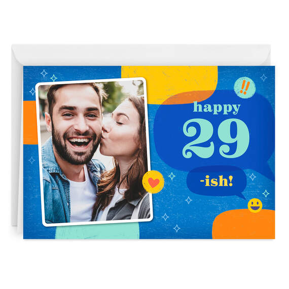 Fun Designs and Emojis Folded Birthday Photo Card, , large image number 1