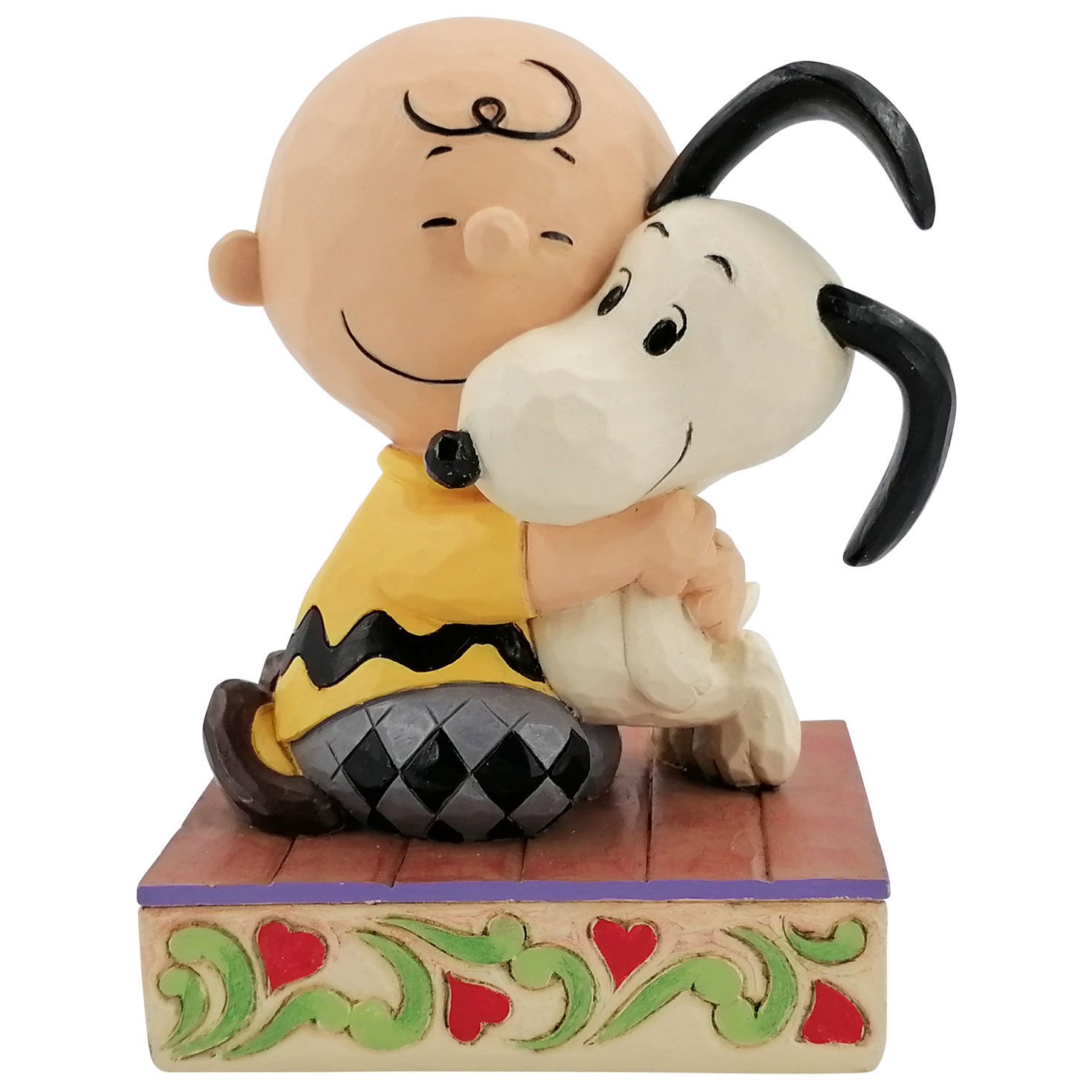 Jim Shore Charlie Brown Hugging Snoopy Figurine, 4.5