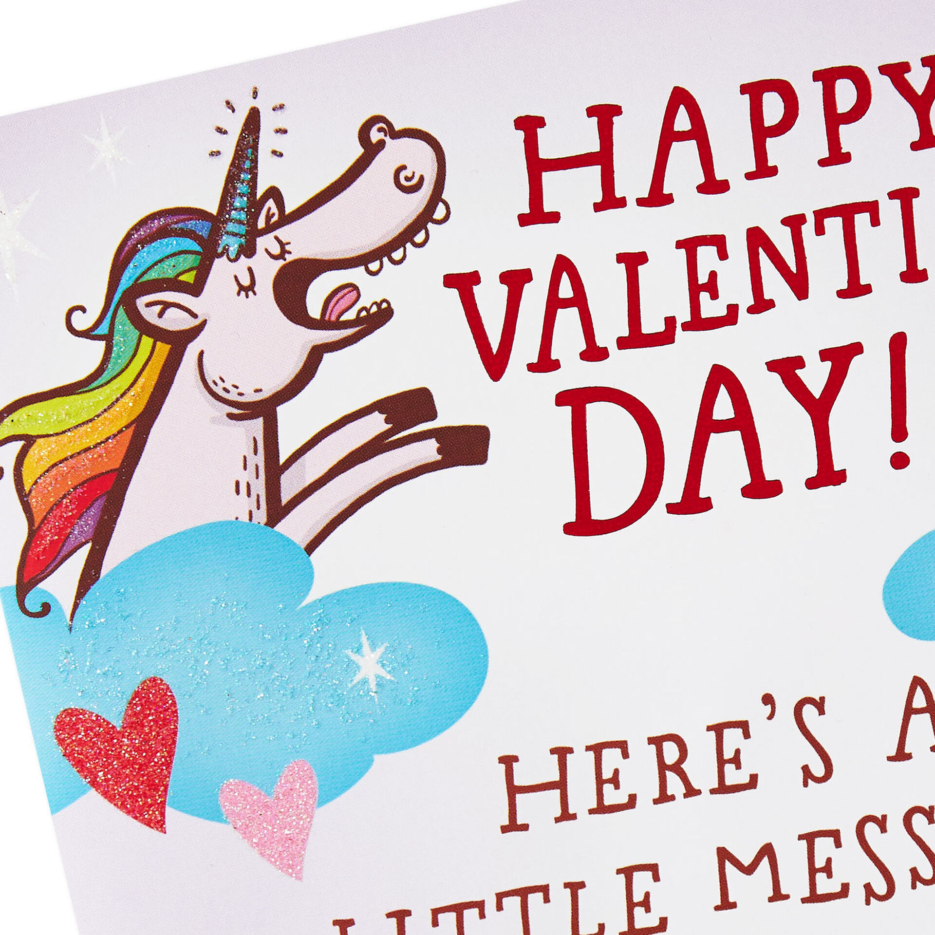 Sparkling Unicorn Fart Funny Valentines Day Card With Sound Greeting