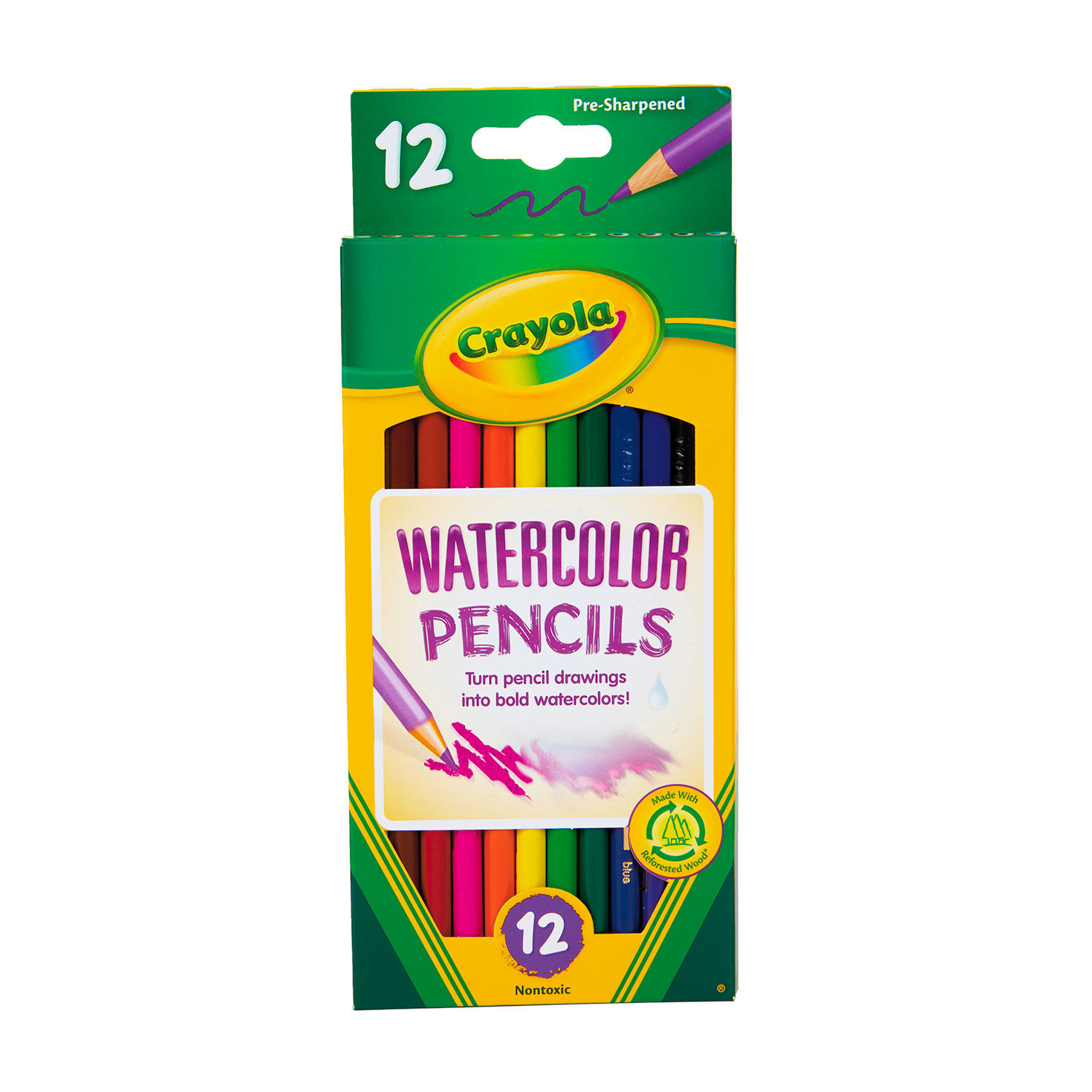 12 Bright Colored Pencils Pre-Sharpened Drawing School Kids Artist Coloring Gift